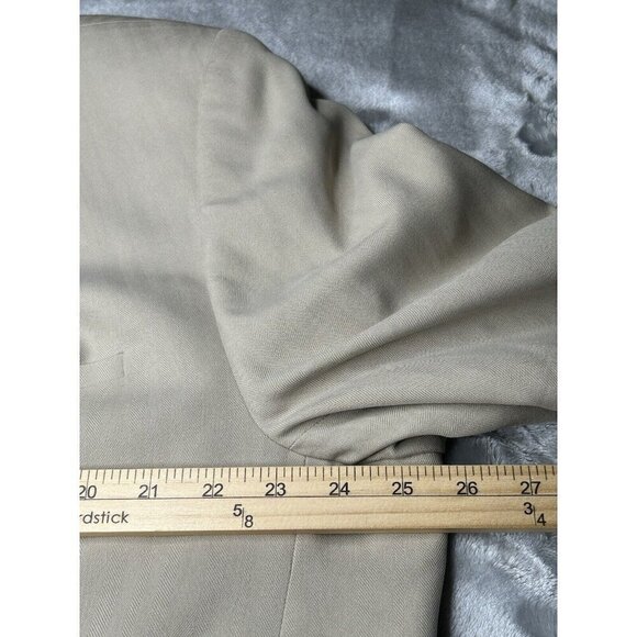 Joseph & Feiss SILK Blazer Mens 48 Long Beige Lined Sport Coat Jacket 3 Button - Picture 9 of 16